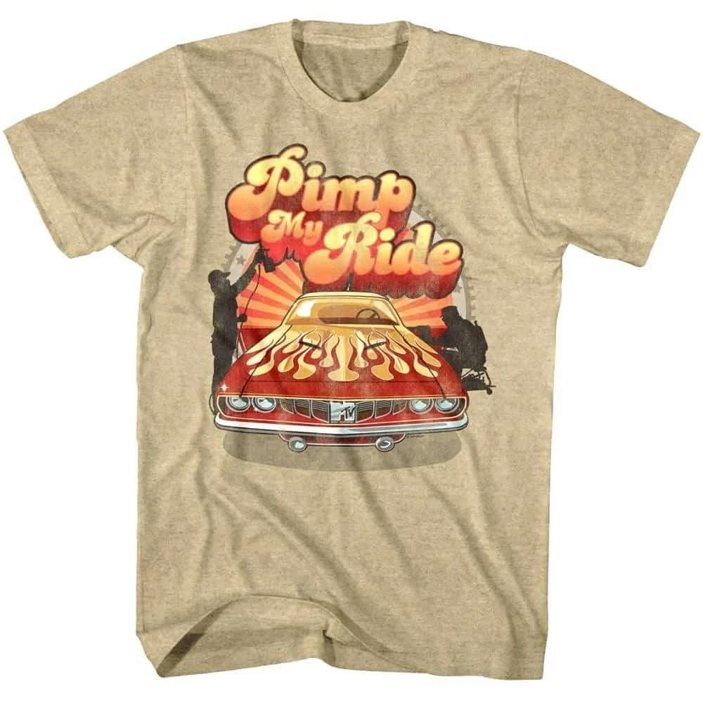 Pimp My Ride Flaming Car Men s T Shirt S