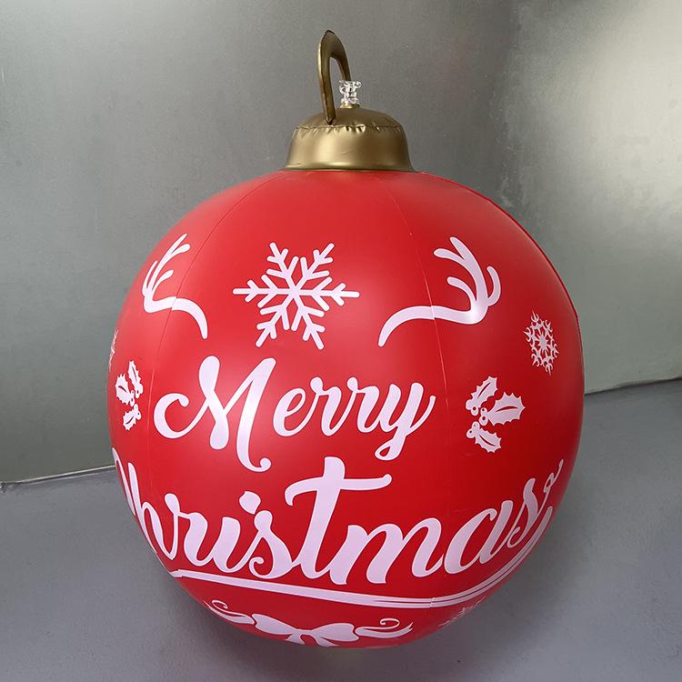 Luminous PVC Inflatable Christmas Ball for Indoor and Outdoor Decorations