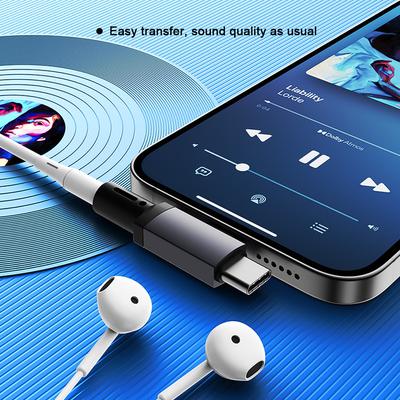 1 ADET 2'Sİ 1 ARADA Ses Dönüştürücü Lightning/Type-C - 3,5 MM Apple 15 Samsung Huawei İçin