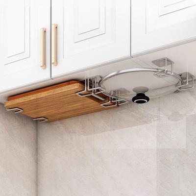 Non-perforated Wall-mounted Kitchen Shelves, Cutting Board Storage Racks, Pot Lid Racks, Hooks, Sink Drain Racks, Kitchen Tools