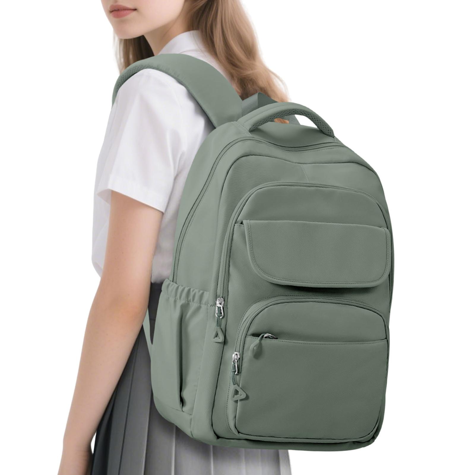 

Laptop Backpacks 15.6 Inch College School Backpack, Primary Junior High Girls Boys School Schoolbag, Large Bookbags For Teens темно-зеленого