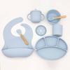 RuHan Silicone Integrated Baby Plate & Bowl Feeding Set