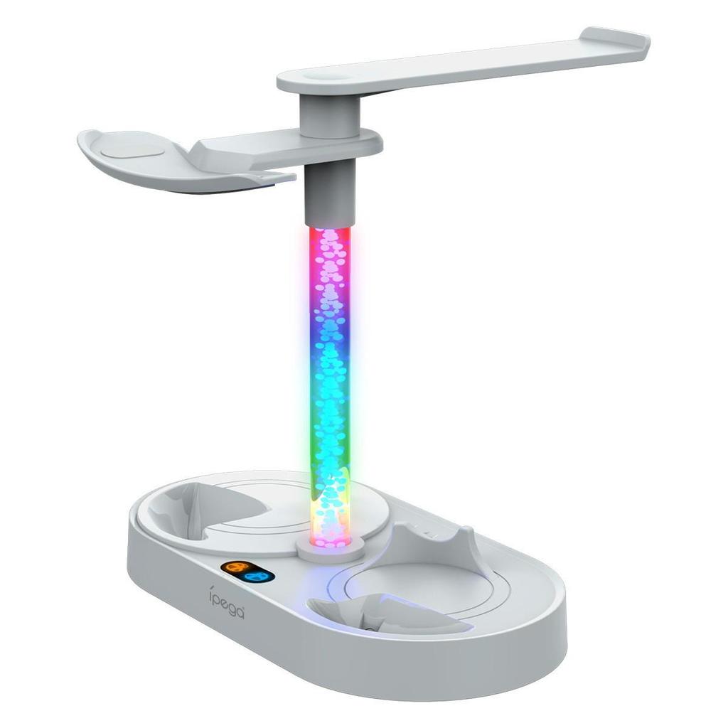 PS5 VR2 Charging Base & Storage Rack with RGB Lighting for VR2 Eye Mask and Headset