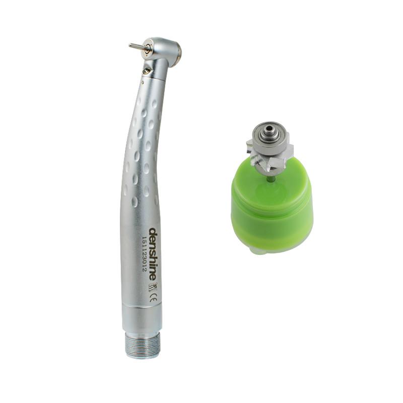 

Стоматологический высокоскоростной электронный генератор Волоконно-оптический светодиодный наконечник Стандартная кнопка крутящего момента 3 распылителя воды 2 отверстия с овальной ручкой + 1 картридж серебряный