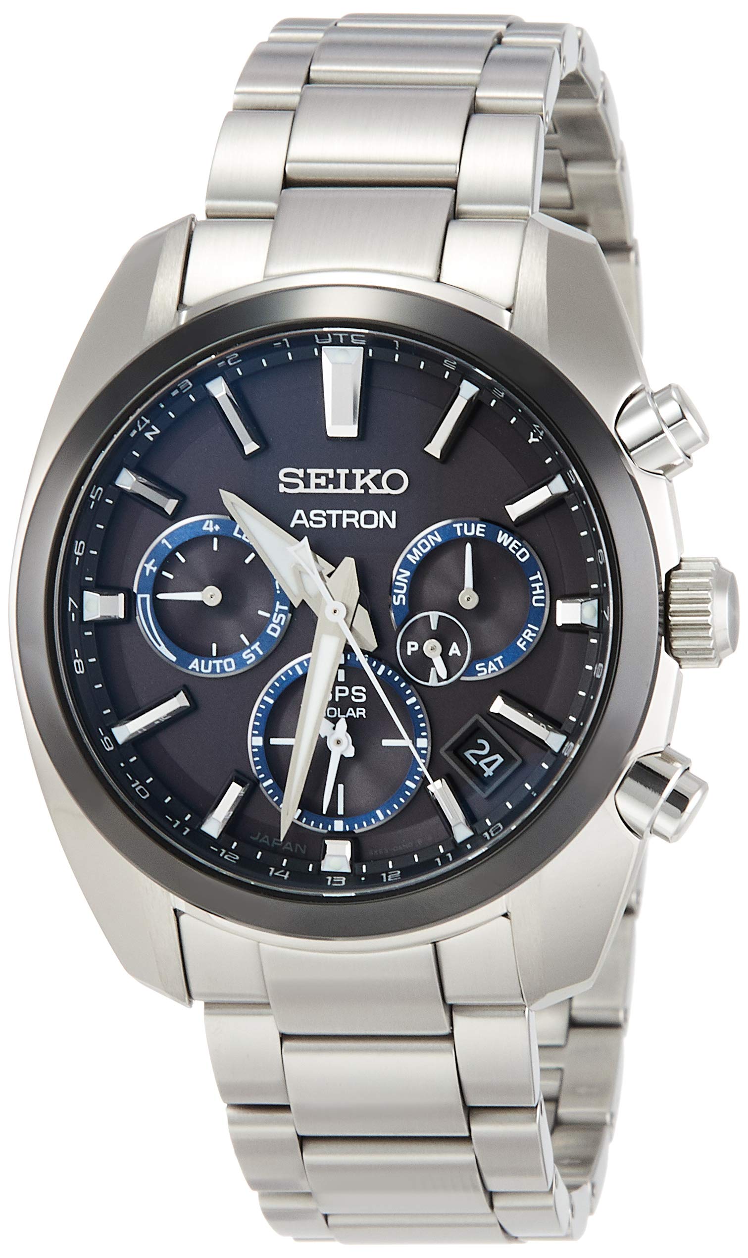 

Watch Astron Solar GPS Satellite Radio World Time Function Dual Time Display Dual Curve Sapphire Glass SBXC053 Silver [Seiko Watch] Men s
