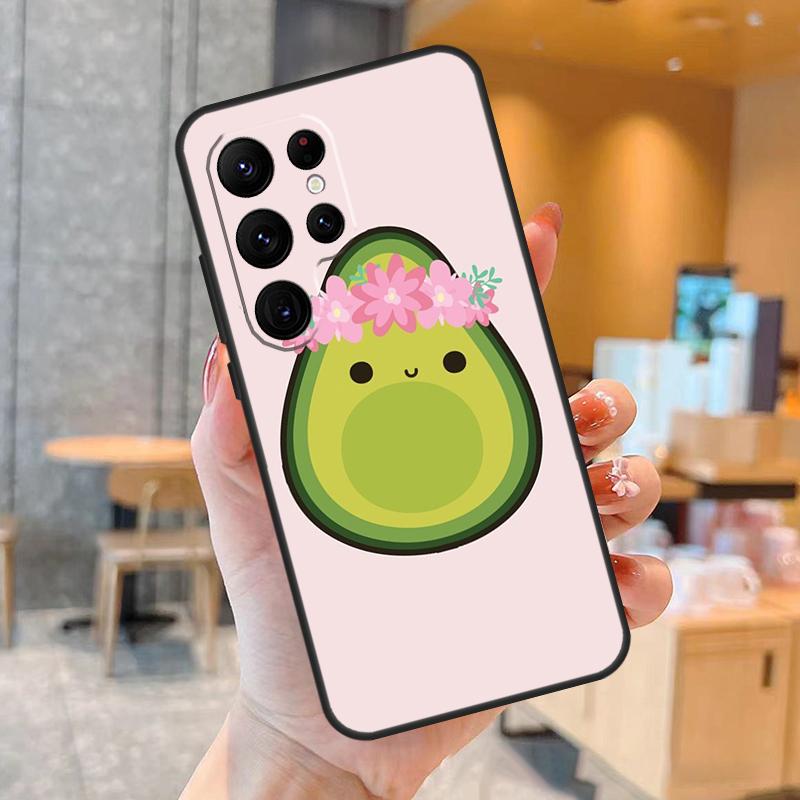 Süße Avocado-Früchte Handyhülle für Samsung Galaxy S25 S24 S23 S22 S21 S20 Ultra S9 S10 Plus S25 FE Rückseite