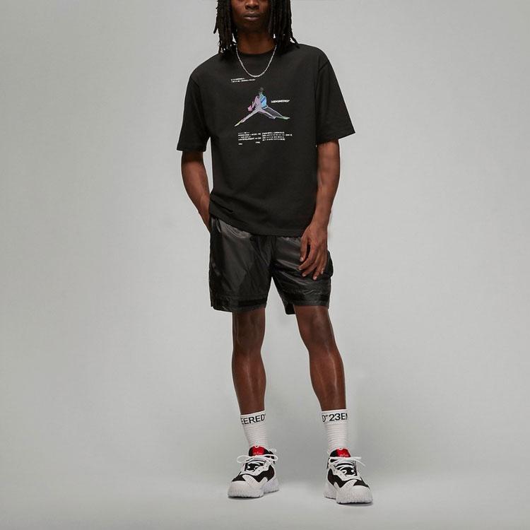 Jordan 23 Engineered Breathable Logo Print Crew Neck T-Shirt Men Tops Black DO8895-010