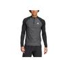 adidas Gimnasio AEROREADY Entrenamiento 3 Rayas 1/4 Cremallera Moda Transpirable Manga Larga Camiseta Hombre Tops Negro IM7487