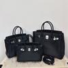 Togo primo strato pelle di mucca borsa platino motivo litchi fibbia argentata borsa a mano serratura di alta gamma borsa a tracolla messenger in pelle da donna
