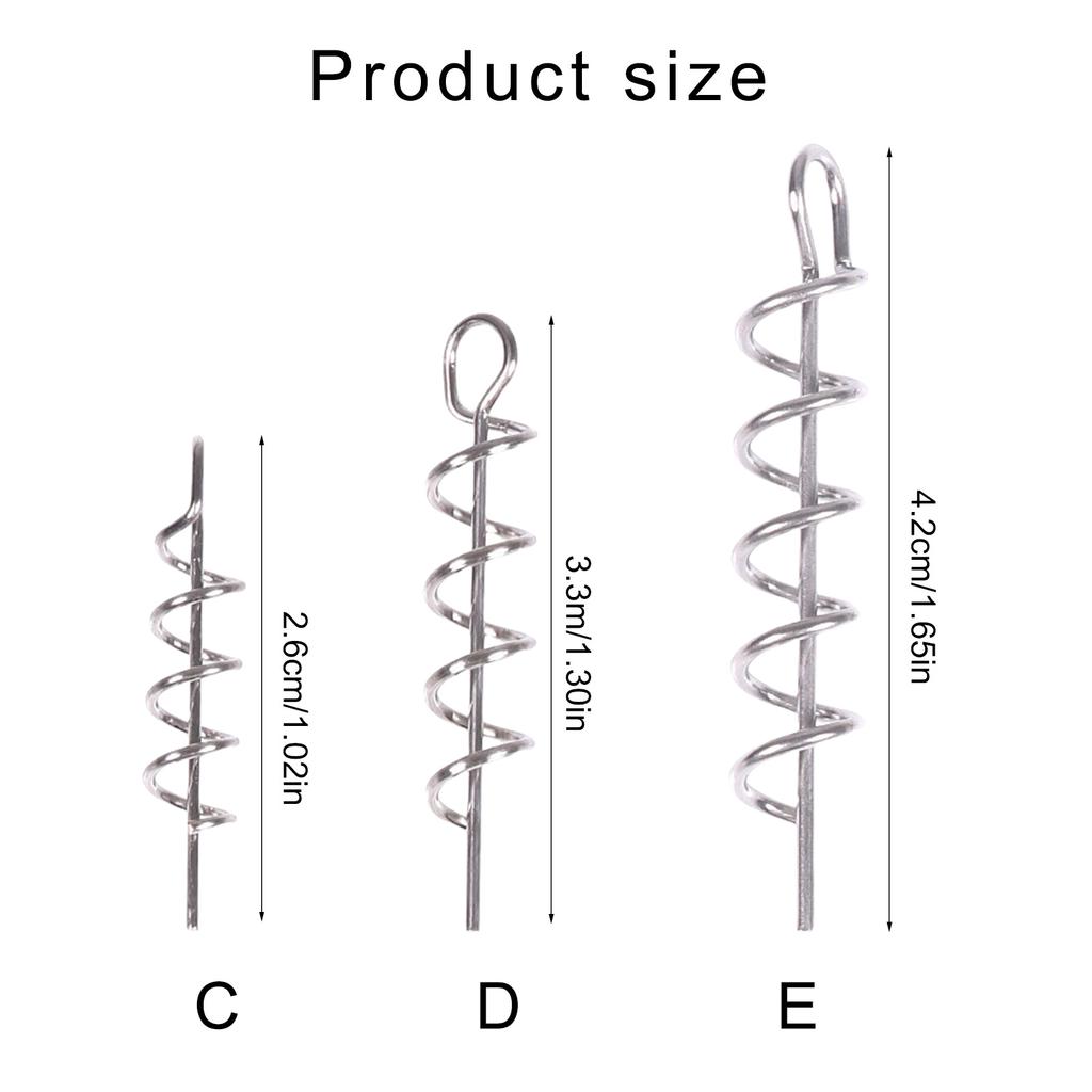 50Pcs Twist Lock Fishing Hook High Carbon Steel Spring Fishing Hook Swivels Spring for Saltwater Freshwater Fishing