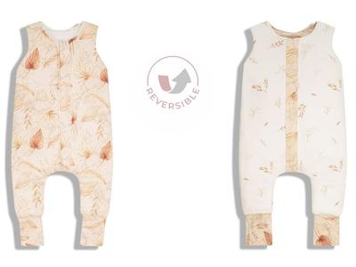Dwustronny śpiwór z nogami Xs (6-12 miesięcy) Czeski piasek/Bohemian Botanic