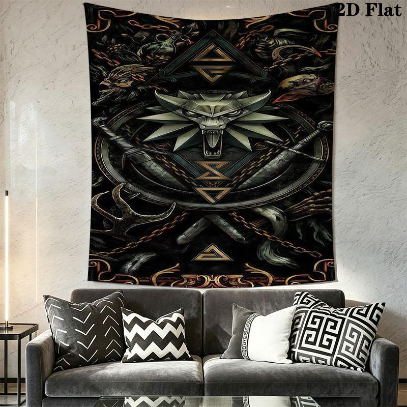 The Witcher Wall Hanging Printed Fabric Blanket Decorative Tapestries for Bedroom Living Room Home Decor