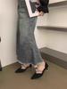 Fashion Stilito With Medium Heels Ladies Pumps Pearl Pointed Toe Women's Shoes 2025 Trend Popular Korean Style 39 Chic and Elegant Shoe