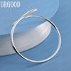 925 Sterling Silver Wedding Gift Teardrop-Shaped Bangle Fashion Jewelry