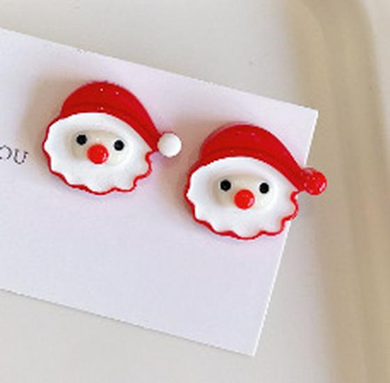 Kids' Christmas Cartoon Princess Clip-On Earrings: Cute, No Piercing Needed