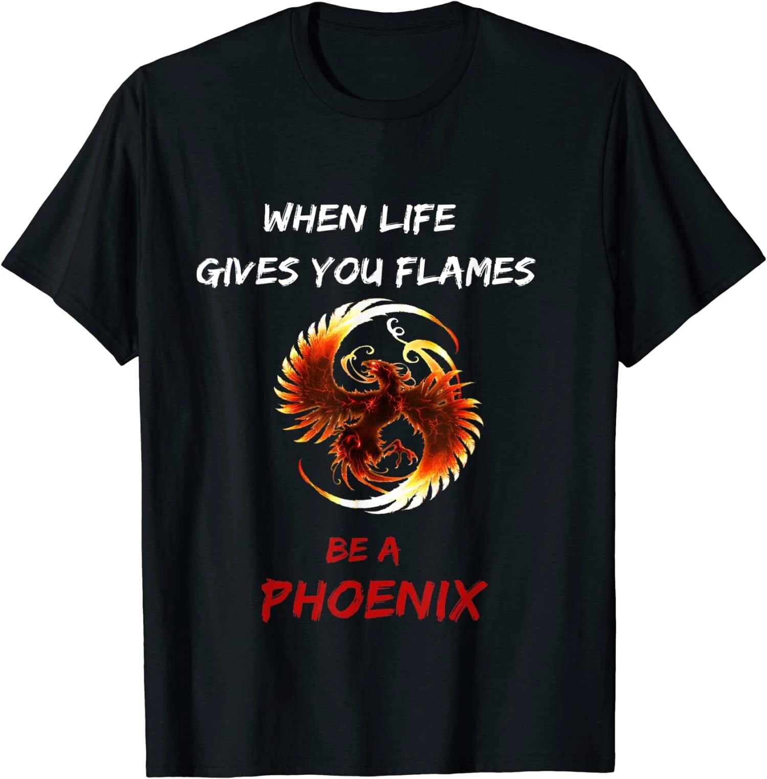 NEW LIMITED Rising Phoenix Flames Fire Bird Mythical Rebirth lover Gift T-Shirt L