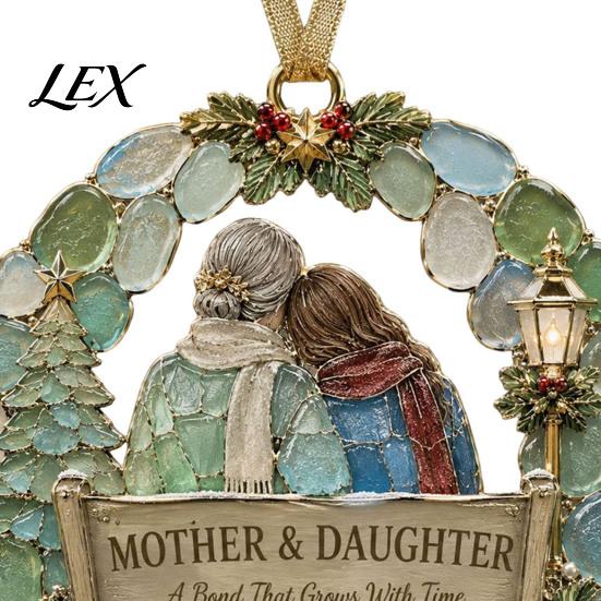 Holiday Atmosphere Decorations Sea Glass Family Ornament, Mother Daughter Sisters Acrylic Hanging Decoration, Home Is Festival Gift Ideas Where