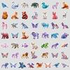 50 Tegneserie 3D Dyregraffitiklistremerker Kreative Tegneseriedyrklistremerker Datamaskin Mobiltelefon Vanntette Dekorative Klistremerker