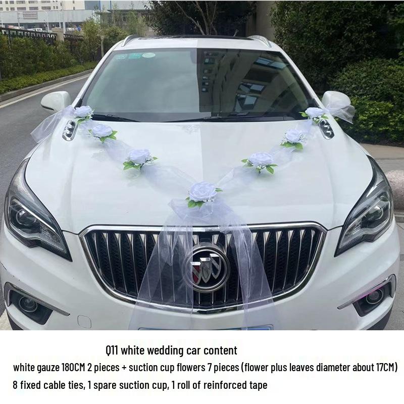 

Украшение свадебной машины Искусственная цветочная композиция