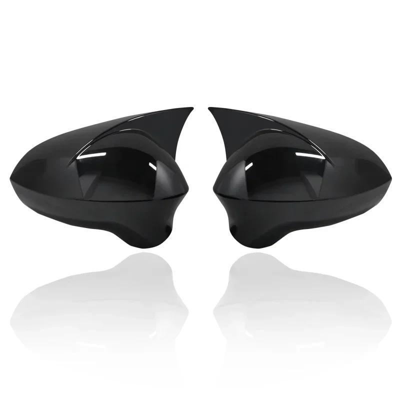 Carbon Fiber Style Black Rearview Side Mirror cover Caps For Seat Leon MK2 1P Ibiza MK4 6J 2008-2017 Replacement