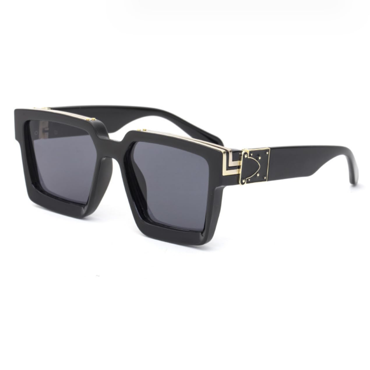 

Millionaire Hip Gold Frame [PLEAVIT] Sunglasses, Square, Oversized, Celebrity, Hop, Rapper, Eyewear,