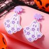 Cross-Border Halloween Cartoon Heart Ghost Tassel Earrings