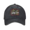 Boné de Baseball em Lona Lavada com Patch do Logo Salty Crew Cinza Escuro Design Bordado Estilo Aventura ao Ar Livre Ajuste Regulável