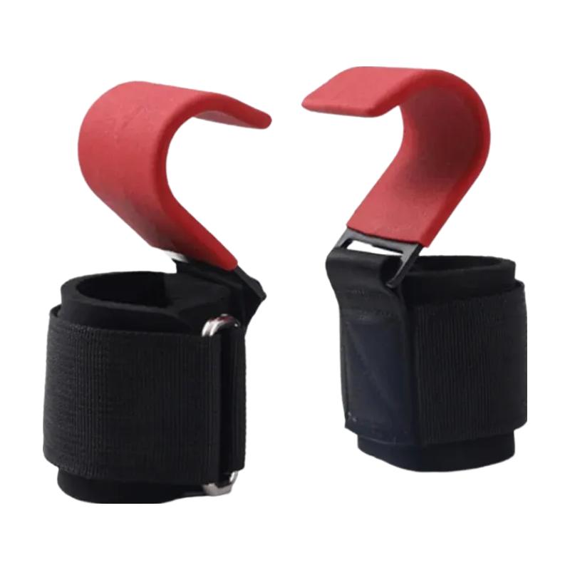 2Pcs Non-Slip Weight Lifting Hooks Premium Straps for Deadlift Pull Up Exercise Fitness Training