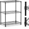 Åbent tråd opbevaringsstativ, 3 hylder, 60 x 35 x 77 cm, op til 120 kg