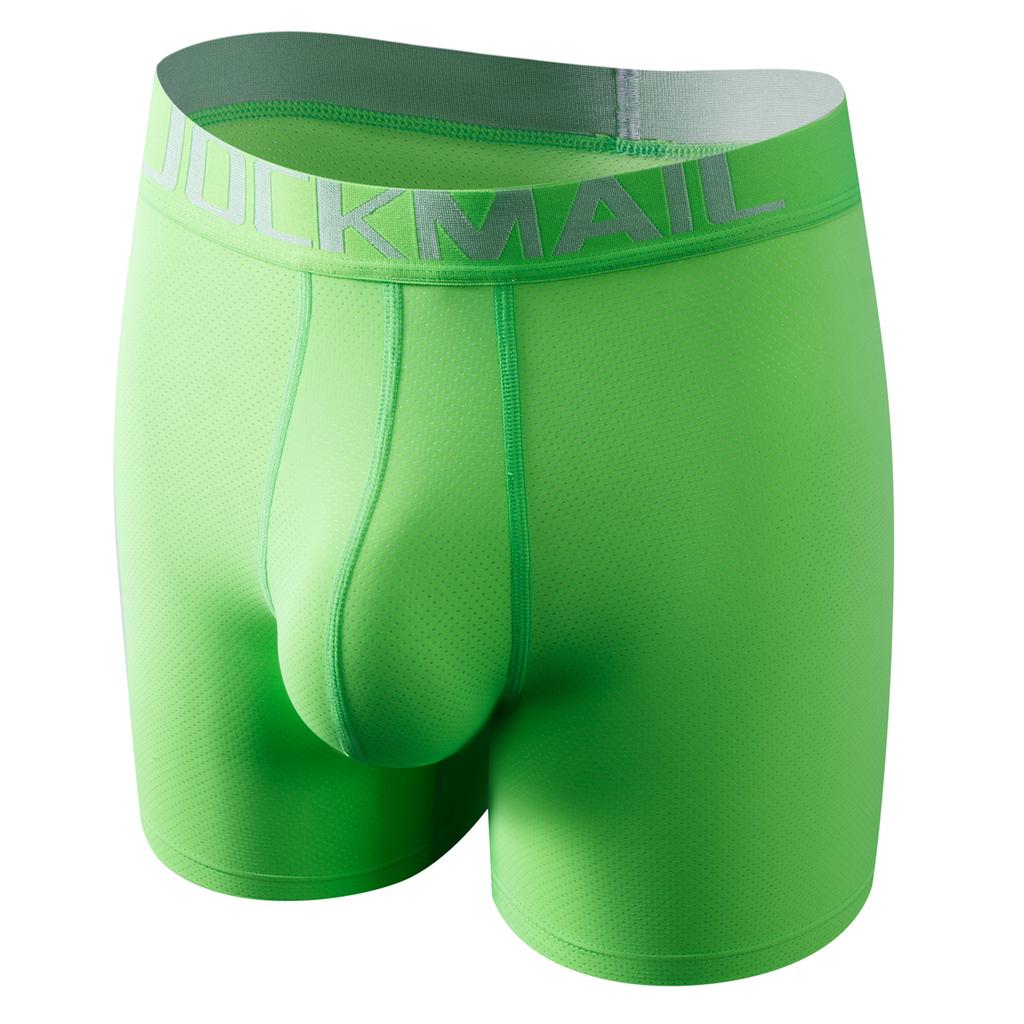 Boxer JOCKMAIL atmungsaktive Mesh-Unterhose mit langen, flachen Ecken, niedrige Taille, Sport-Hodensack für bequeme Boxershorts, tägliche Freizeit, bequeme Badehose