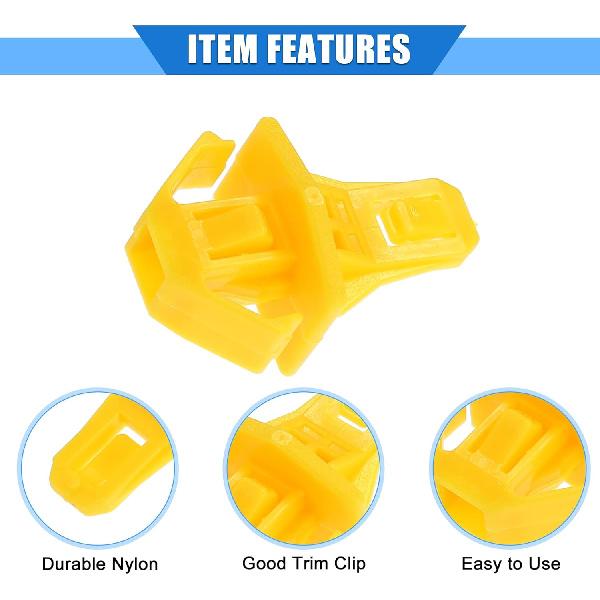 20 Pcs Car Fender Flare Bumper Clip Compatible for Honda CRV 2.4L 2012-2014, Durable Nylon Yellow Retainer Fastener