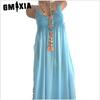 GMXIA Women's Fashion Summer Spring Solid Color Print Sleeveless Suspenders High Waist Casual Dresses