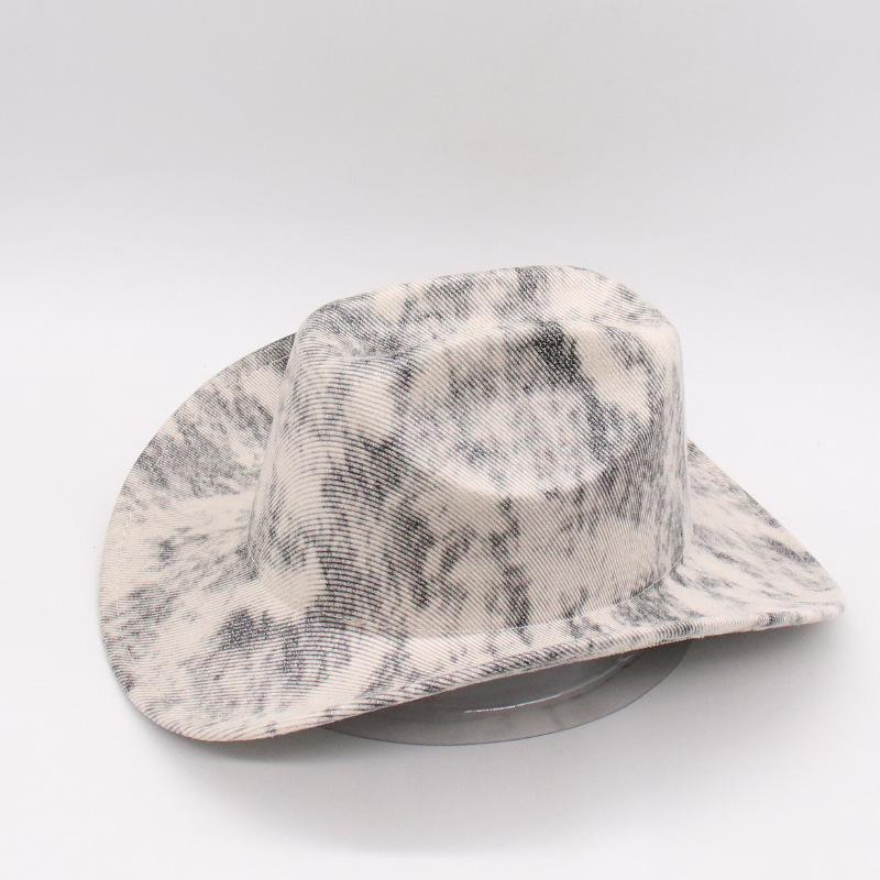 Men'S Outdoor Sunscreen Visor Western Prairie Gentleman'S Top Hat British Jazz Retro Textured Cowboy Hat