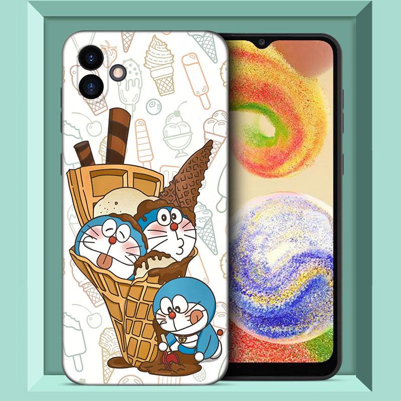Cartoon Anime Doraemon Phone Case For Samsung Galaxy A01 A03 Core A04 E A02 A05 A10 A20 A21 A30 A50 S A6 A8 Plus A7 Black Cover