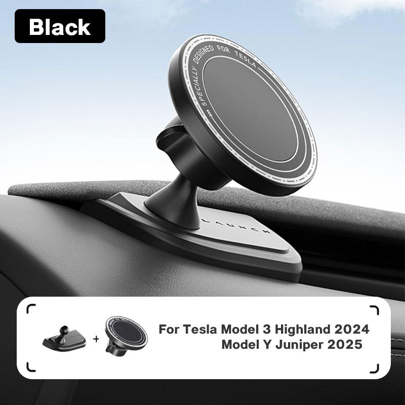 Mobile Phone Holder For Tesla Model 3 Y Highland Juniper Stronger Magnetic 360°Rotatable Car Support Base Holder Accessories