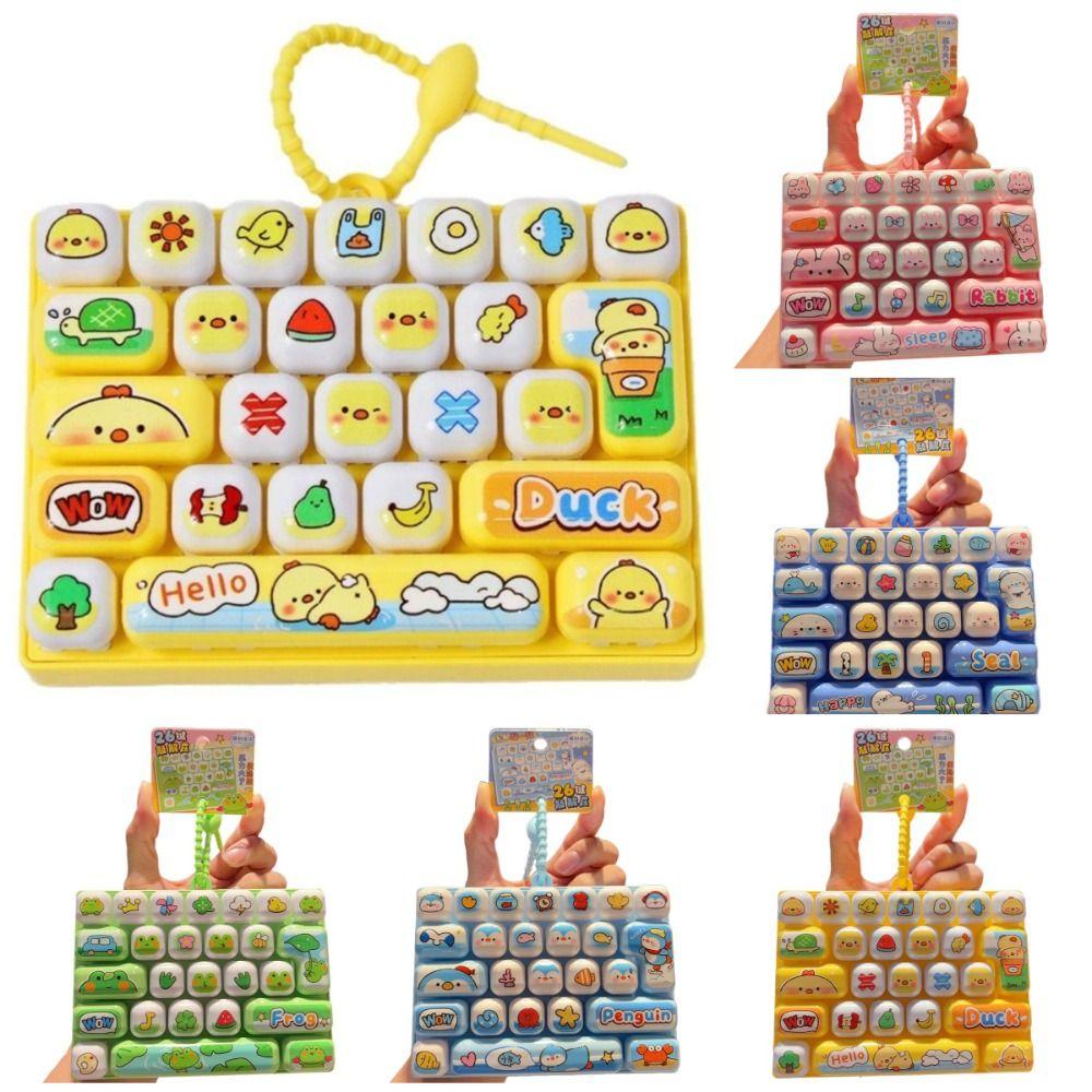 Pressable Keys Fingertip Button Keyring Animals Stress Relief Fidget Toy Student Gift