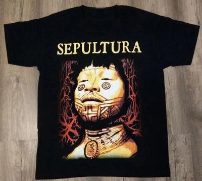 T-shirt Nera Sepultura Roots Band S-5XL