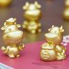Cartoon Cow Cattle Design Car Home Table Garden Succulent Resin Decor Ornament
