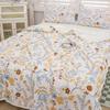 Fresh Floral Pattern Summer Quilt Skin-friendly Air Conditioning Thin Comforter Home Dormitory Thin Blanket Machine Washable