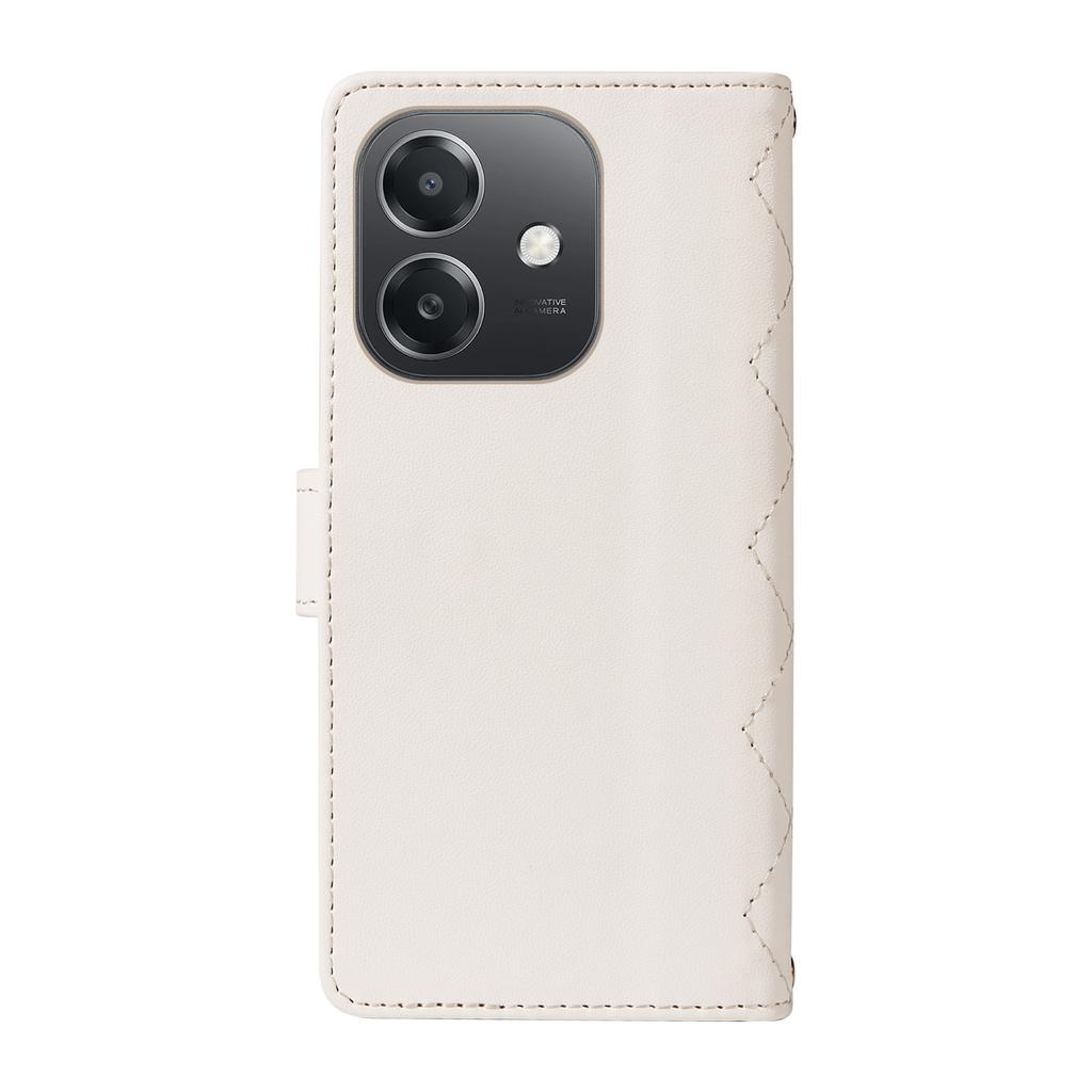 For Oppo A5x 5G/A3x 4G/5G (India)/A3 4G/5G/A60 5G/A40 4G/A40M 4G Case Wallet Rhombus Leather Phone Cover with Straps