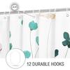1pc Modern Watercolor Floral Shower Curtain Set with Hooks - Waterproof and Minimalist Design for Bathroom Custom shower curtain
