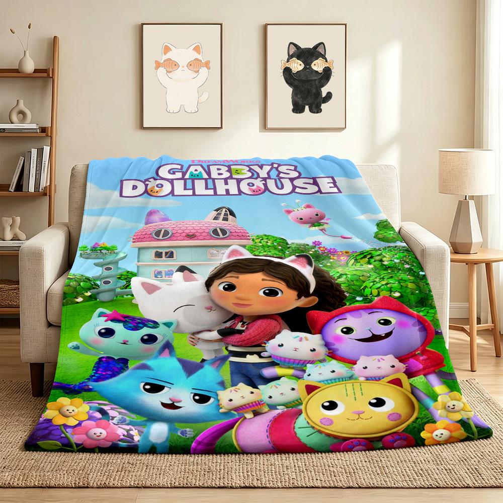 Dollhouse Adventure Flannel Blanket Throw Blanket Soft Warm Sofa Bed Camping home Decor Unique Christmas Gift C9261290