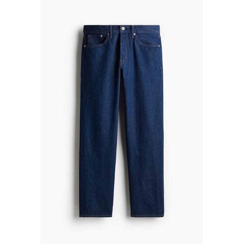 H M Relaxed Fit Jeans Dark deniM Blue