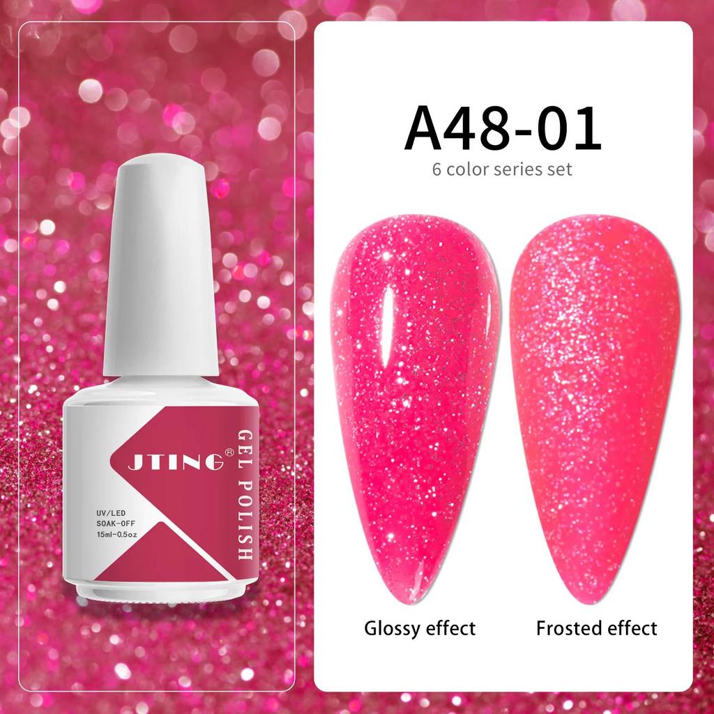 JTING Free Samples Design Neon Gel Uv Colors Set Nail Polish 6colors Kit OEM Make Your Own LOGO 15ml Nail GEL Polish Bottle
