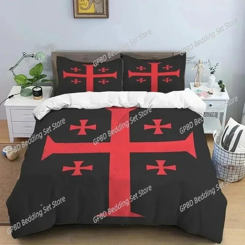 Comforter 3D Print Medieval Knights Templar Bedding Set Bedroom Soft Modern S Comefortable And