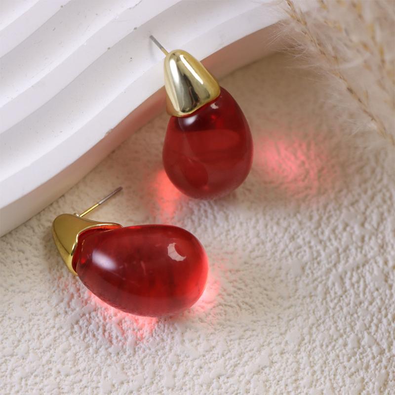 1 пара минималистичных прозрачных серег-капель из смолы, дизайнерские, женские серьги, ювелирные аксессуары, подарки