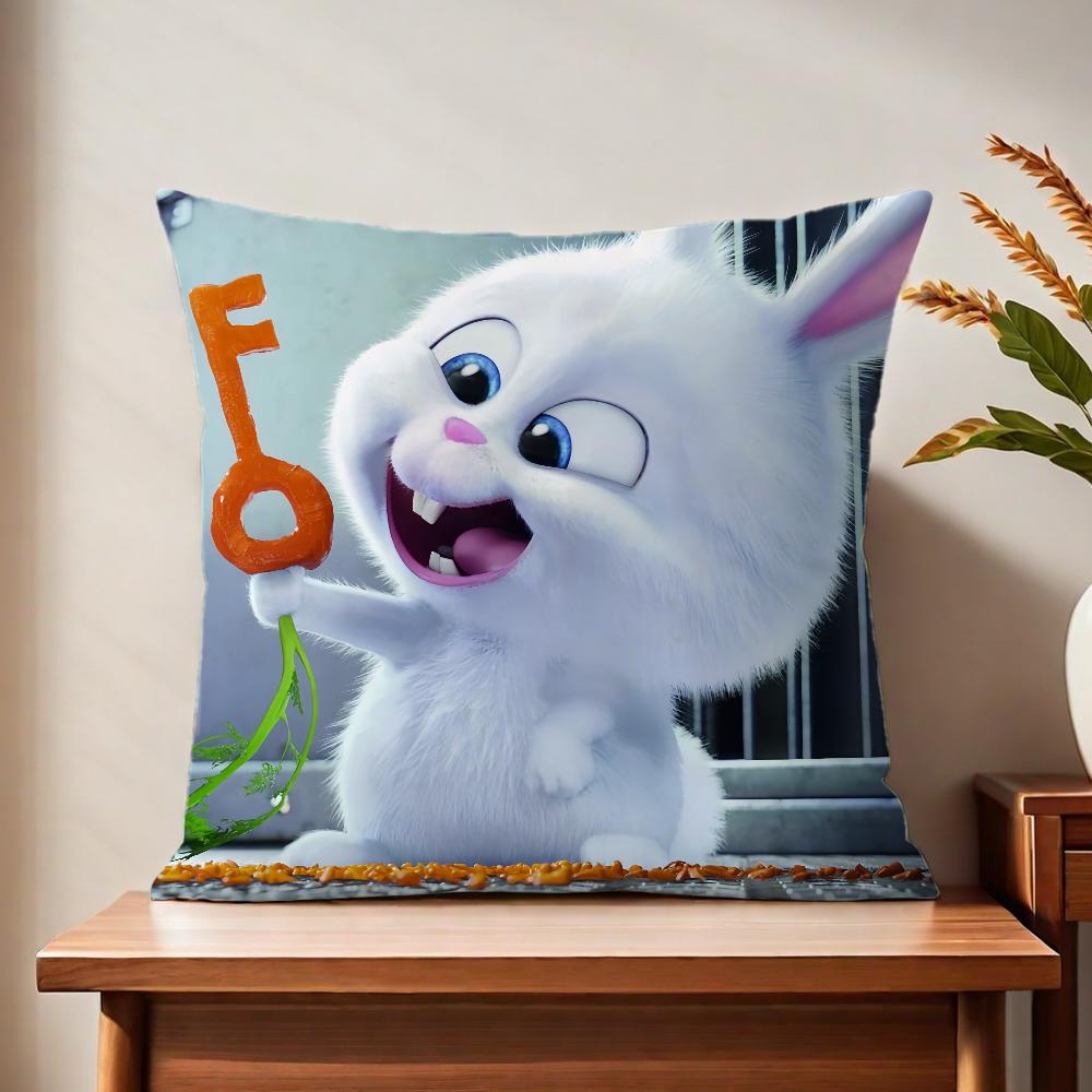 Cartoon T-THE SECRET LIFE OF P-PETS Comfortable soft Pillow Case for Sofa Living Room Home office Decor Protective Covers