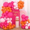 Pink Balloons Garland Rose Red Orange Balloon Arch Kit Bride Shower Wedding Home Kid Birthday Party Graduation Decoration Globos