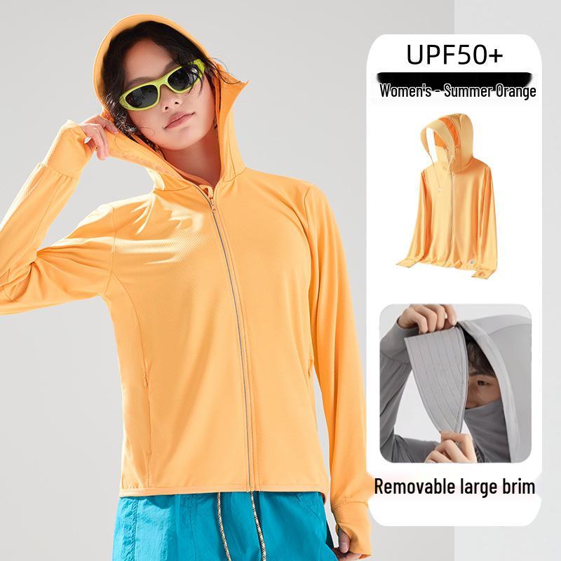 Unisex Outdoor UV Protection Clothing with Detachable Brim - UPF 50+ Breathable Summer Fishing Wear