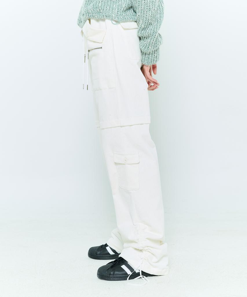 LARTIGENT L6 Corduroy Pocket Pants(Ivory)